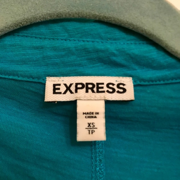 Turquoise Button Down from Express - Picture 2 of 3